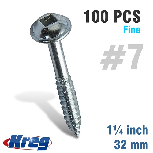 KREG Pocket Hole Screws 11/4 7 Fine Washer Tools4Wood
