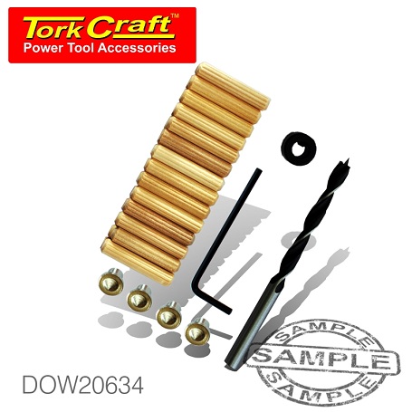 TorkCraft 34 Piece Dowel Kit 6mm (DOW20634)