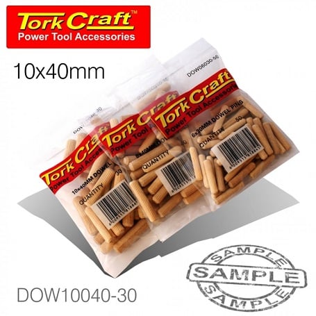 30 Pieces Per Bag Dowels 10x40mm (DOW10040-30)
