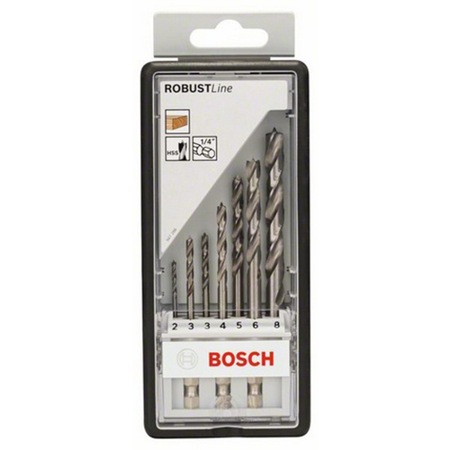 Bosch 7 Piece Robust Line Brad Point Drill Bit Set – Hex Shank ...