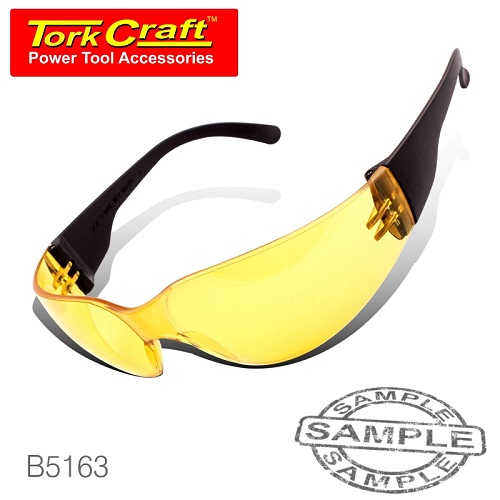 TorkCraft Yellow Safety Eyewear Glasses In Poly Bag