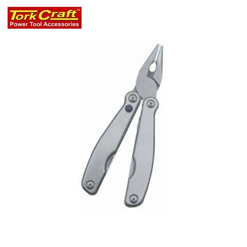 Multitool Silver With Led Light & Nylon Pouch In Blister