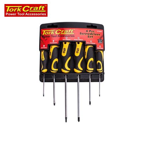 Screw Driver Set 6 Pce With Wall Mountable Rack S2 Pz Sl