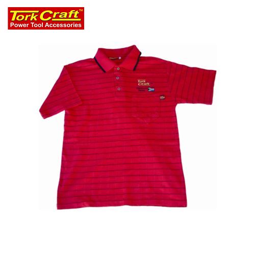 Tork Craft Golf Shirt Red Large