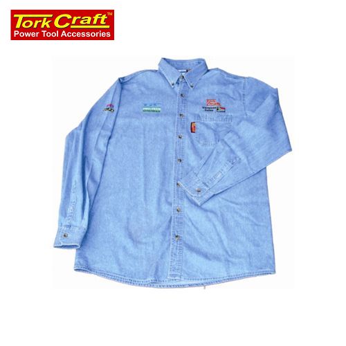 Vermont Blue Denim Shirt Small Stone Washed