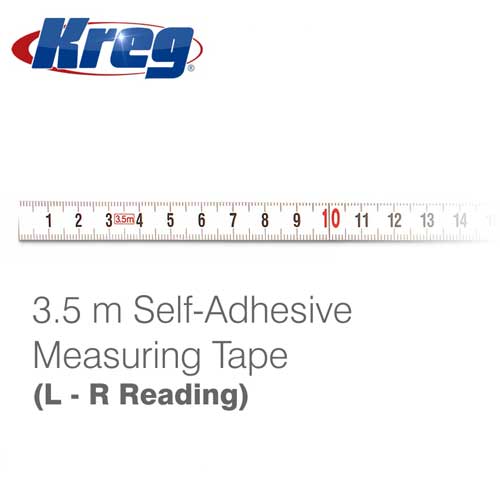 Kreg 3.5 Meter Self-Adhesive Measuring Tape (L-R Reading)