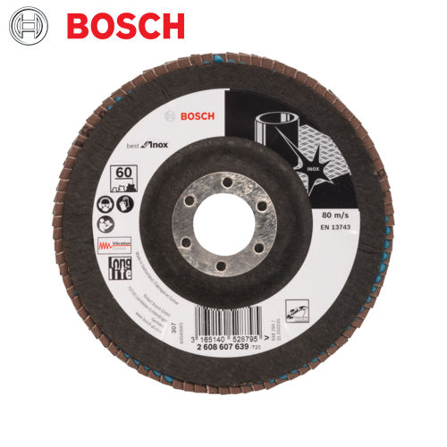 Bosch - 125MM,60GR,FLAP DISC,BEST FOR INOX (10) | Tools4Wood