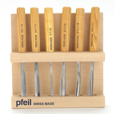 pfeil Swiss made Intermediate Size Carving Tool Set, 6 piece
