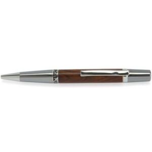 Wall Street II Elegant Ballpoint Pen Kit - Black Titanium and Platinum