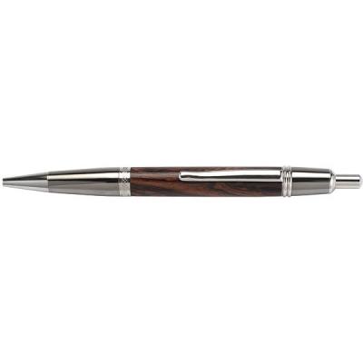 Wall Street II Click Ballpoint Pen Kit - Black Titanium and Platinum