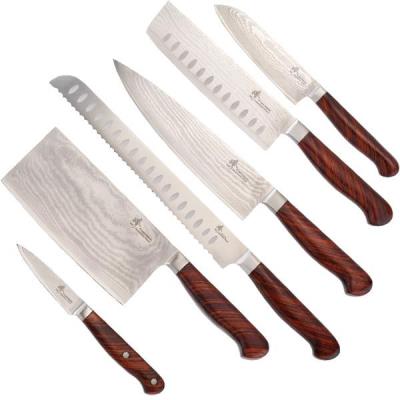 ZHEN Premium Damascus Kitchen Knife Kits, Set of 6 | Tools4Wood