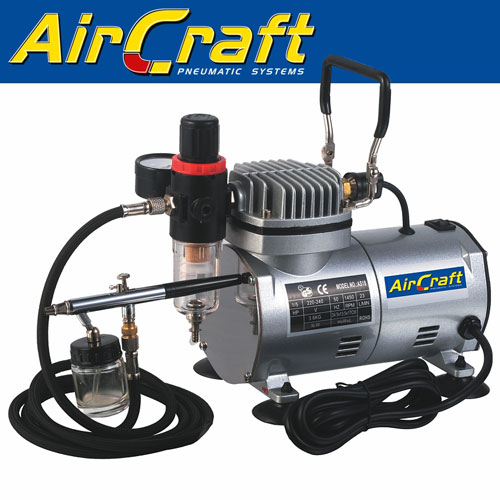 AirCraft Compressor & Airbrush Kit With Hose (AS18-2)