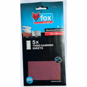 ABR FOX SANDING 93X185MM 60G VELCRO 5PC