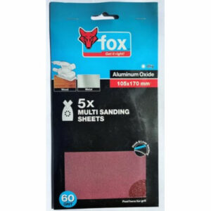 ABR FOX MULTI SANDING SHEETS P60 5PC