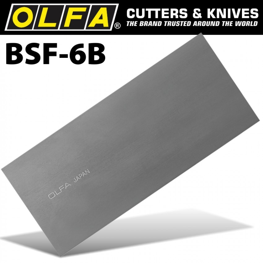 Olfa Scraper Blades Extra Heavy Duty x6 For BSR200 & BSR300