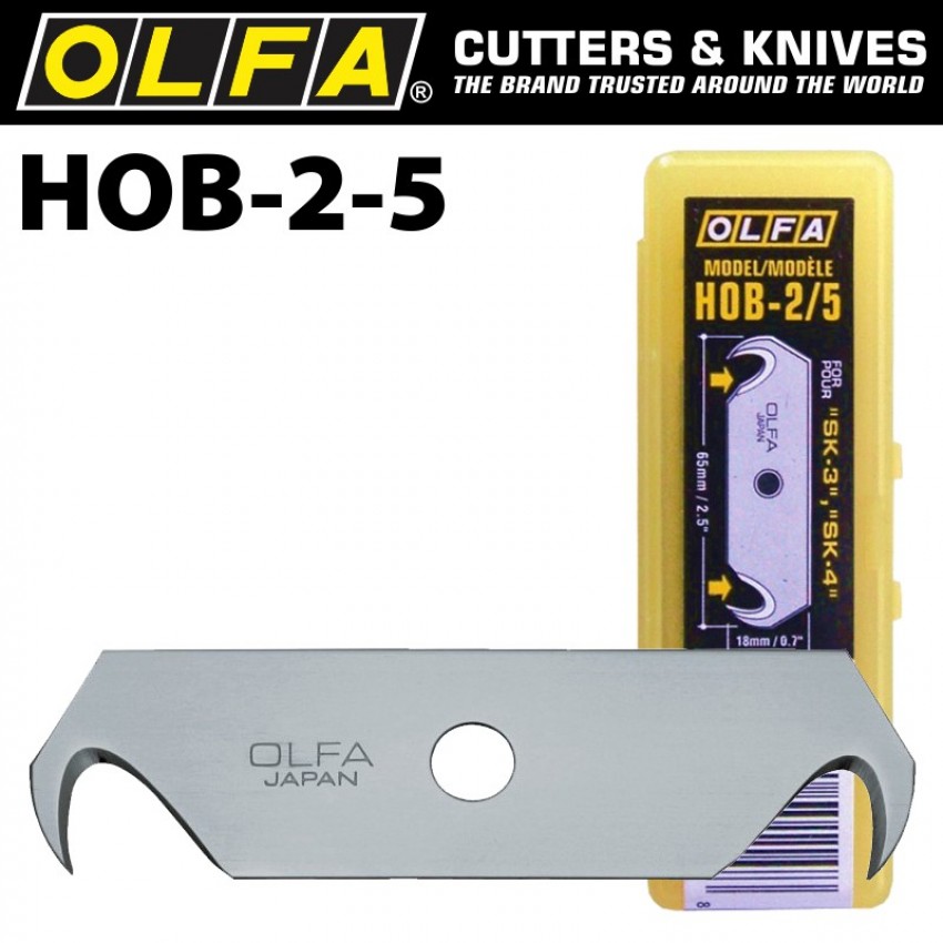 Olaf Hook Blades For SK3/SK4/UTC1 5/pk Plastic Case