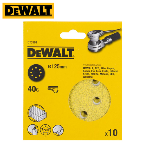 Dewalt DT3101-QZ Sanding Disc 125mm 40 Grit 10/Pk