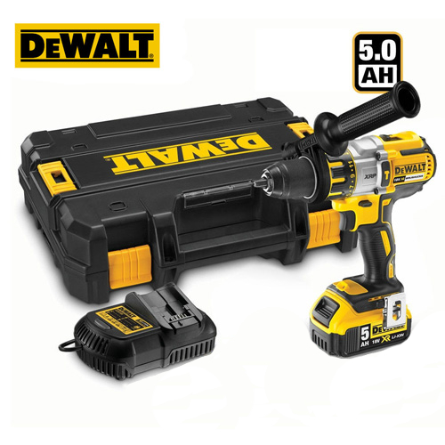 Dewalt DCD996P1 18V Li-Ion XR 3 Speed BL Hammer Drill (1 x 5Ah Battery)