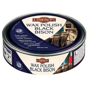 Round Tin Wax Polish Black Bison