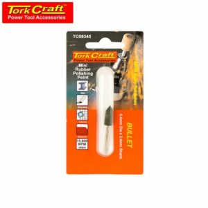 TorkCraft Mini Rubber Polishing Point 6.4mm Bullet 2.4mm Shank (TC08345)