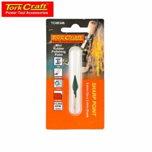 TorkCraft Mini Rubber Polishing Point 6.4mm Sharp Point 2.4mm Shank (TC08346)