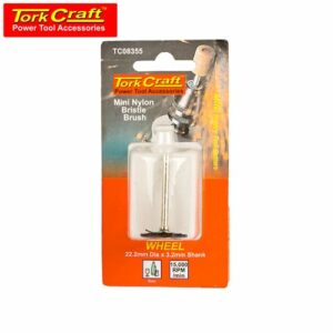 TorkCraft Mini Nylon Bristle Brush 19.1mm Wheel 3.2mm Shank (TC08355)