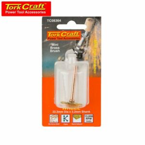 TorkCraft Mini Brass Brush 19.1mm Wheel 3.2mm Shank (TC08364)