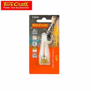 TorkCraft Mini Brass Brush 12.7mm Cup 3.2mm Shank (TC08365)