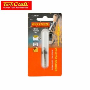 TorkCraft Mini Router Bit 9.5mm Piloted Beading 3.2mm Shank (TC08381)