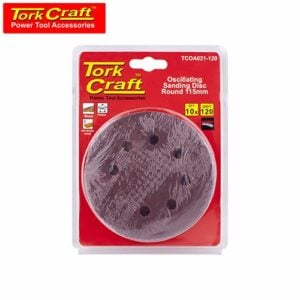 TorkCraft 10Pc Oscilating Sandpaper A/O 115mm Round 120Grit