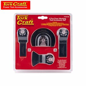 TorkCraft 4Pc Quick Change Oscilating Floor Working Accessory Kit