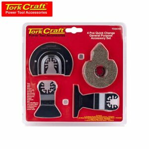 TorkCraft 4Pc Quick Change Oscilating General Purpose Accessory Kit