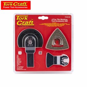 TorkCraft 4Pc Quick Change Oscilating Tile Working Accessory Kit