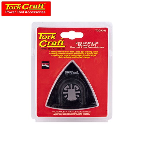 TorkCraft Quick Change Base & Arbor 80mm Delta Micro-Velcro Pad