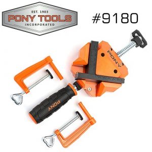 Pony 90 Degree Corner Clamp with 2 Table Clamps #9180