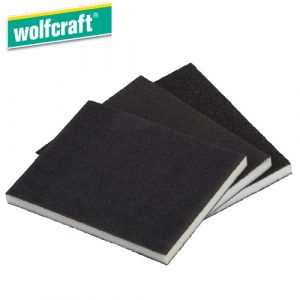 Wolfcraft 3PC Sanding Sponges Fine/Medium/Coarse 125x100x10 mm