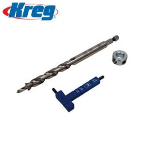 Kreg Easy-Set Drill Bit W/Stop Collar & Gauge/Hex Wrench (KPHA308)