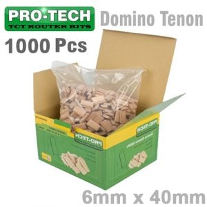 Pro-Tech 1000Pc Beech Wood Domino Tenon 6 X 40MM in Box