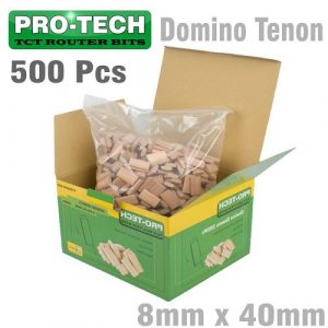 Pro-Tech 500Pc Beech Wood Domino Tenon 8 X 40MM in Box