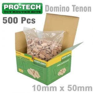 Pro-Tech 500Pc Beech Wood Domino Tenon 10 X 50MM in Box