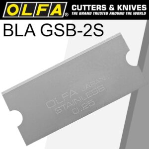 Olfa 6/Pk Sraper Blade for GRS-2 S/Steel 40Mm x 18mm (BLA GSB-2S)