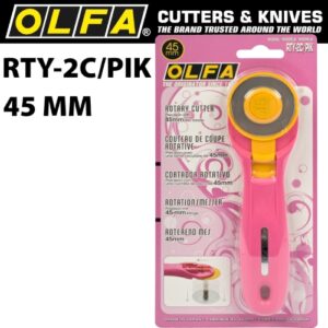 Olfa Rotary Splash Cutter 45mm Blade R/L Handed Pink (CTR RTY2C-PIK)