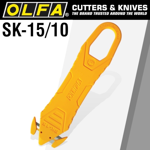 Olfa 10/Pk Disposable Safety Knife W/Concealed Blade (CTR SK-15-10 REG)