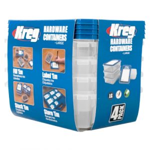 Kreg Large Hardware Container 4-Pack 114.30X158.80X50 mm (KSS-L)