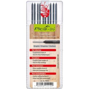 Pica 10Pc Big Dry Graphite Lead Carpenter Refill Set, 2.8mm (H) | PICA4050