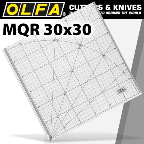 Olfa Metric Quilt Ruler 30cm X 30cm - Metric Grid (RUL MQR-30X30)