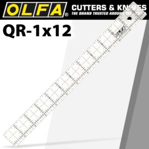 Olfa Quilt Ruler 1" X 12" W/Grid (RUL QR-1X12)