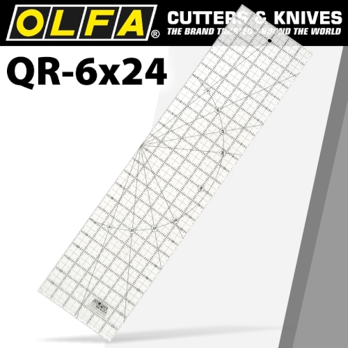 Olfa Quilt Ruler Imperial 6" X 24" (RUL QR-6X24)