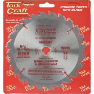 TorkCraft 165mm/20.16mm/24T TCD Circular Saw Blade