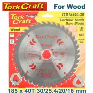 TorkCraft 185mm/30.1.20.16mm/40T TCD Circular Saw Blade